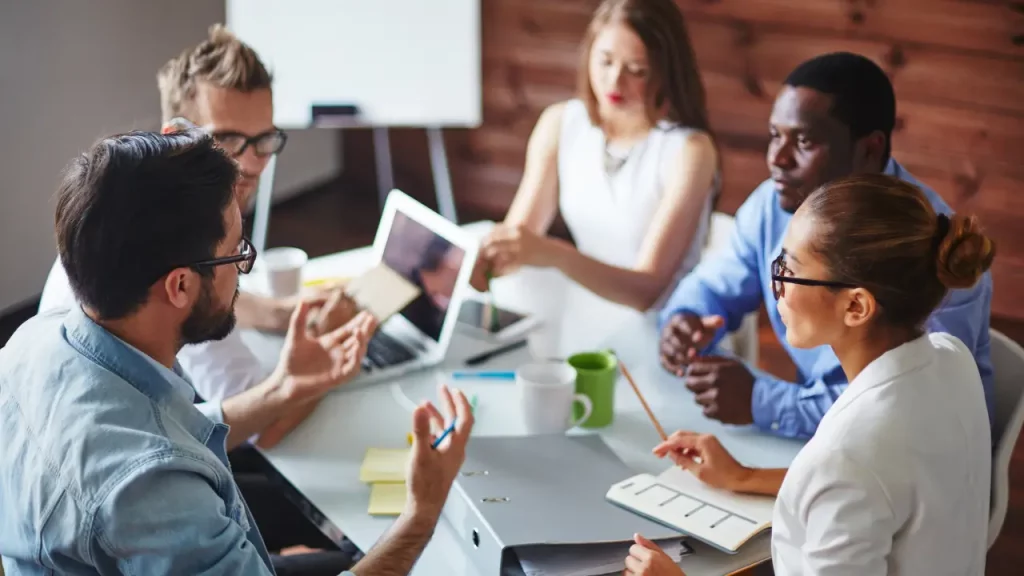 Reunião em ambiente de trabalho