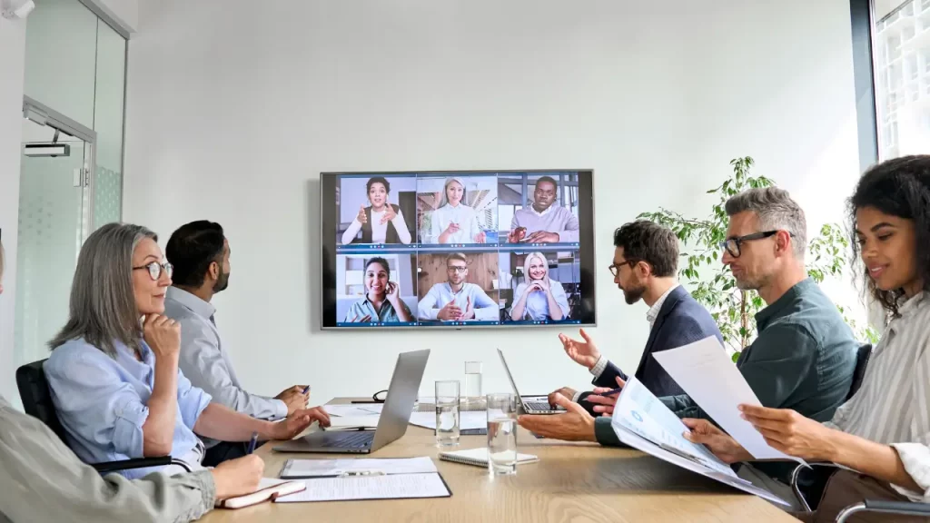 Reunião com equipe de comunicação 